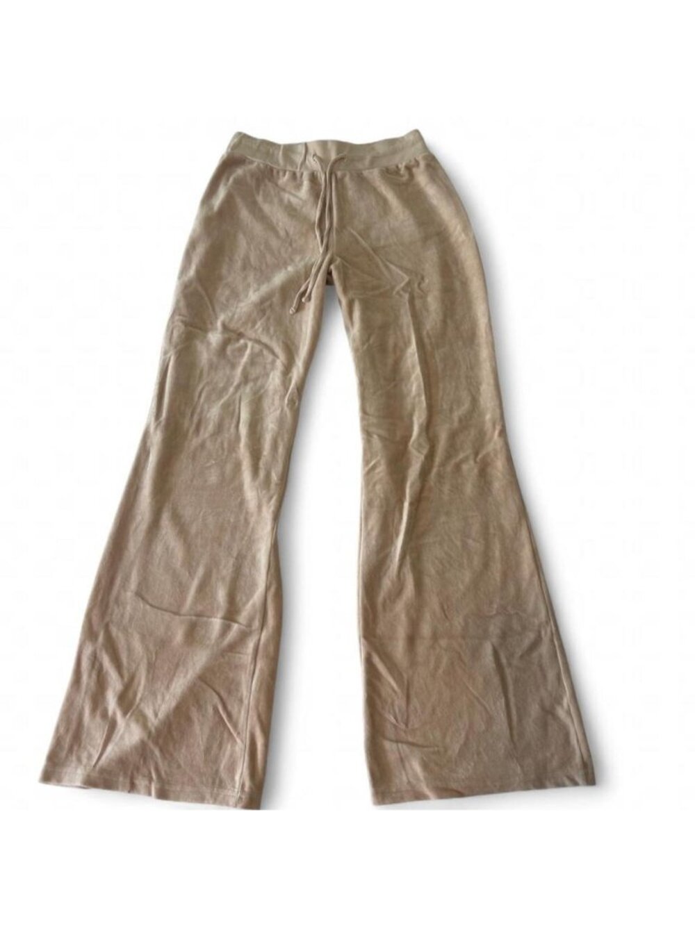 Cream tan y2k juicy couture lowrise flare tracksuit pants